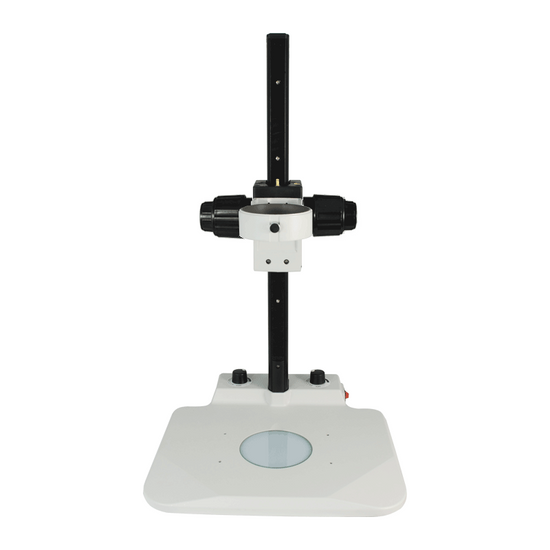 Microscope Track Stand, 85mm Fine Focus Rack, LED Bottom Light Base (Dimmable)