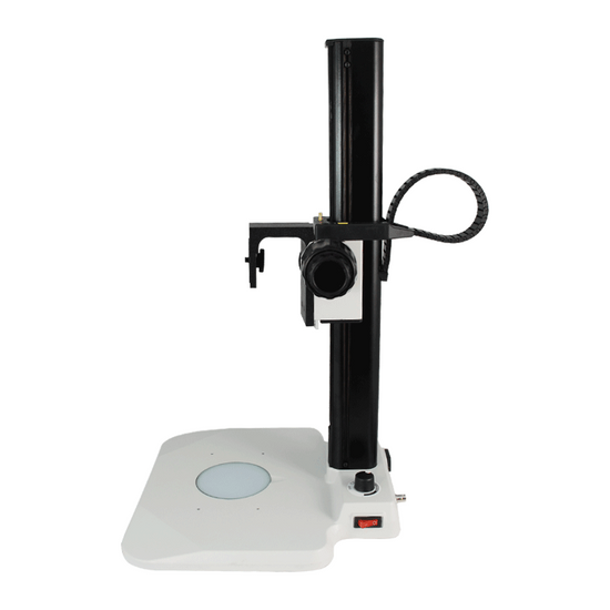 Microscope Track Stand, N Adapter Fine Focus Rack, LED Bottom Light Base (Dimmable)