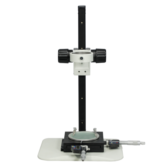 Microscope Track Stand, 76mm Coarse Focus Rack with Measurement Stage