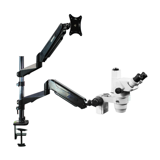 6.7-45X Dual Pnenmatic Arm Trinocular Zoom Stereo Microscope SZ02020734