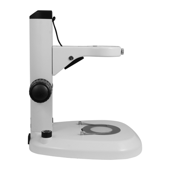 Microscope Track Stand, 76mm Coarse Focus Rack, Top and Bottom LED Light (Dimmable)