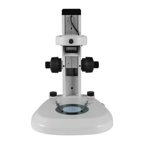 Microscope Track Stand, 76mm Fine Focus Rack, Top and Bottom LED Light (Dimmable)