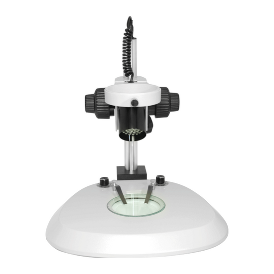 Microscope Post Stand, 76mm Fine Focus Rack, Top and Bottom LED Light (Dimmable)