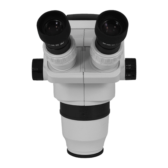 6.7-45X Zoom Ratio 1:6.7 Eyepiece Field of View Dia. 22mm Objective Working Distance 100mm Trinocular Zoom Body SZ05011131