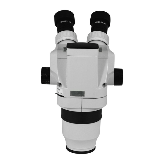 6.7-45X ESD Safe Zoom Ratio 1:6.7 Eyepiece Field of View Dia. 22mm Objective Working Distance 100mm ESD Trinocular Zoom Body SZ05011132