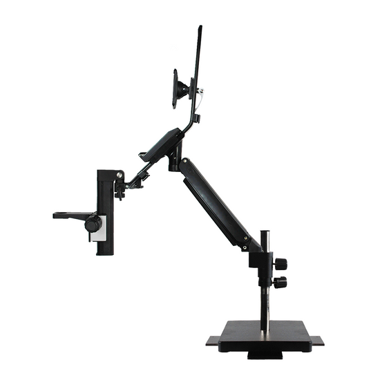 Microscope and Monitor Arm, Heavy Base Post Stand, 39mm Focus Rack