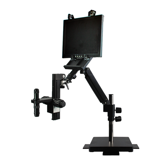 Microscope and Monitor Arm, Heavy Base Post Stand, 39mm Focus Rack