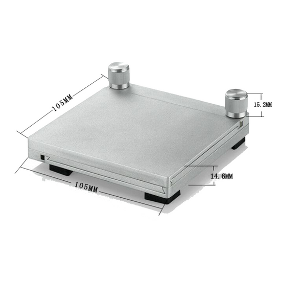 XY Microscope Gliding Stage, Silver, Small 105x105mm