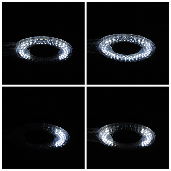 72 LED Microscope Ring Light with Four-Zone Quadrant Control Diameter 61mm 6W ML23241431