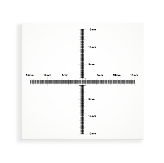 Microscope Stage Micrometer, Calibration Film Ruler, Dual Axis Crosshair Scale, 30mm/300 Div