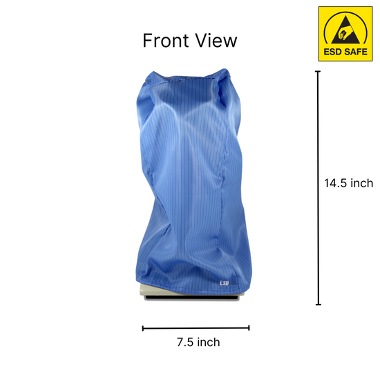ESD Microscope Dust Cover, Opaque, Blue Fabric (Small, Tall)