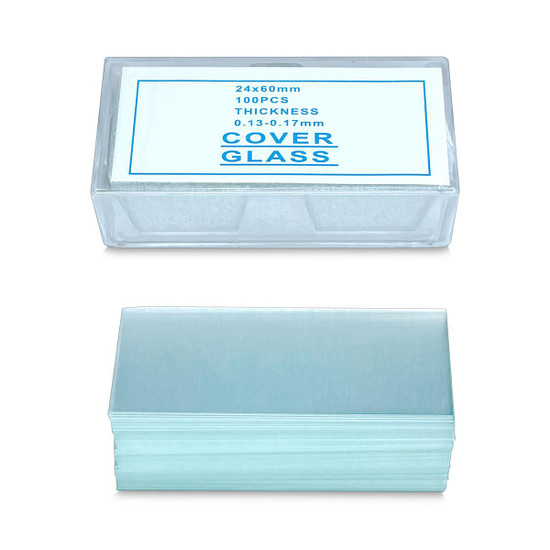 500 Glass Cover Slips (24x60mm Rectangular) for Microscope Slides