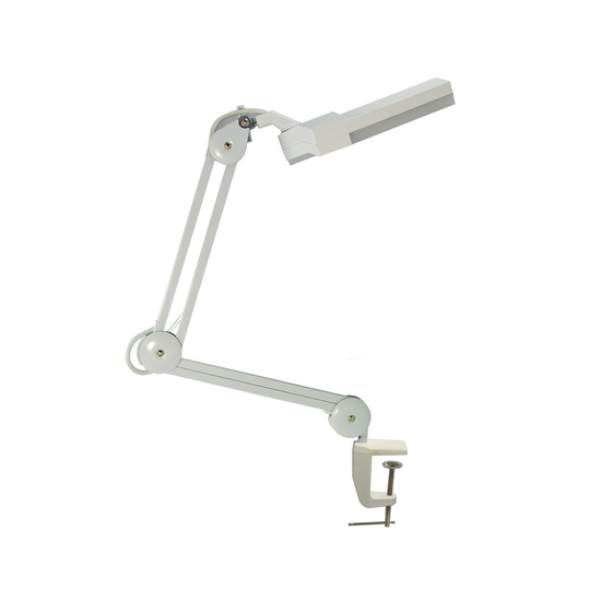 5 Diopter (2.25X Magnification) LED Magnifying Lamp with Clamp, Rectangle Head