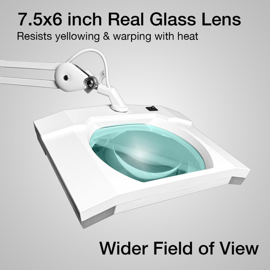 5 Diopter (2.25X) LED Magnifying Lamp with Clamp - Rectangle Head 5 Diopter (2.25X) LED Magnifying Lamp with Clamp - Rectangle Head