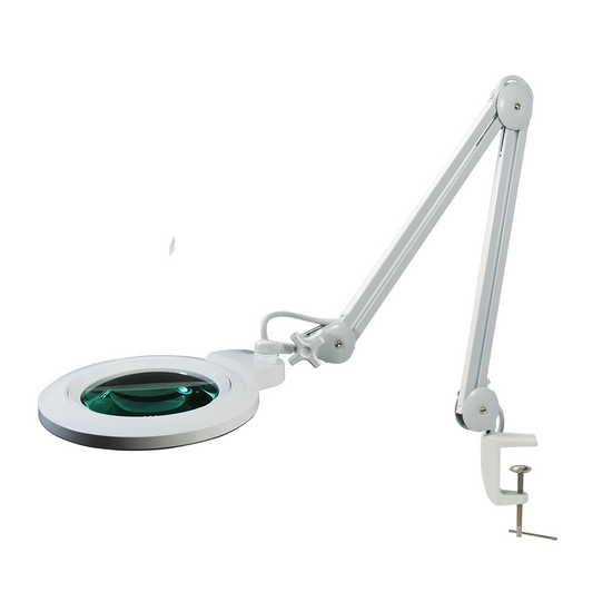 5 Diopter (2.25X Magnification) LED Magnifying Lamp with Clamp, 7 inch Lens