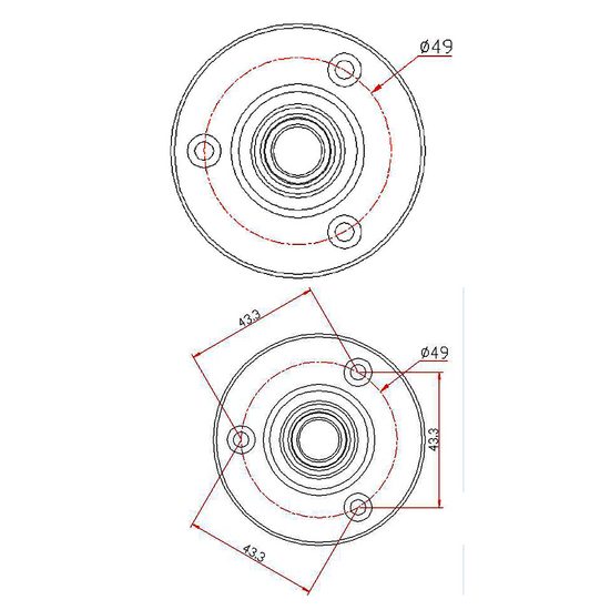 Table Mount for Magnifying Lamp (1/2 inch Diameter, 13mm)