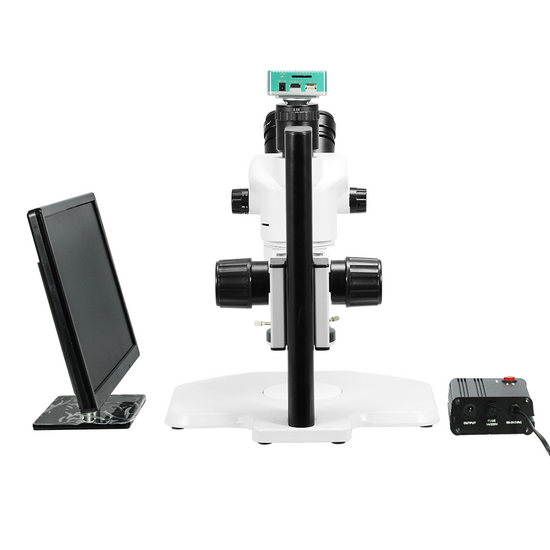 2.0 Megapixels 6.7-45X CMOS LED Light Track Stand Trinocular Zoom Stereo Microscope SZ02060033