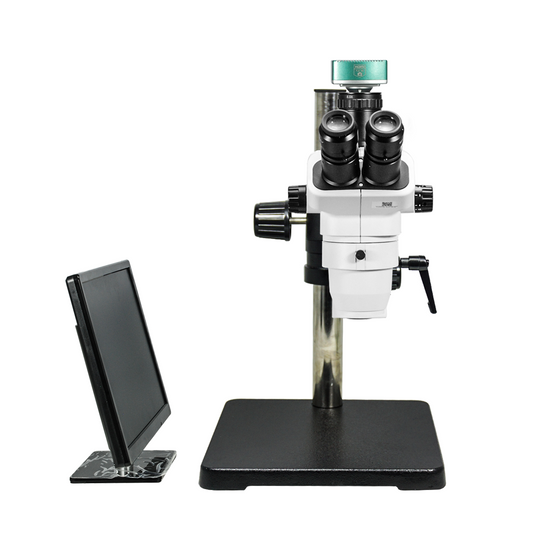 2.0 Megapixels 6.7-45X CMOS UV FREE LED Light Ball Bearing Boom Stand Trinocular Zoom Stereo Microscope SZ02061437