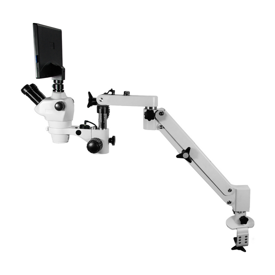 2.0 Megapixels 4-50X CMOS Pneumatic Arm Trinocular Zoom Stereo Microscope SZ02030753