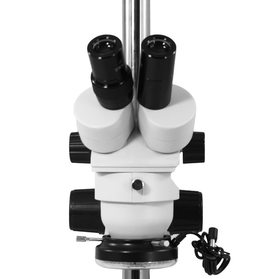 20X/40X Super Widefield Stereo Microscope, Binocular, Post Stand, LED Ring Light and Back Light