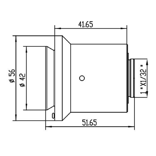 0.5X Microscope Camera Coupler C-Mount Adapter 42mm