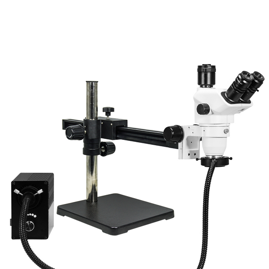 6.7-45X UV FREE LED Light Ball Bearing Boom Stand Trinocular Zoom Stereo Microscope SZ02061434