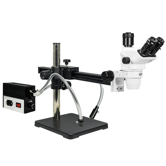 6.7-45X UV FREE LED Light Ball Bearing Boom Stand Trinocular Zoom Stereo Microscope SZ02061436