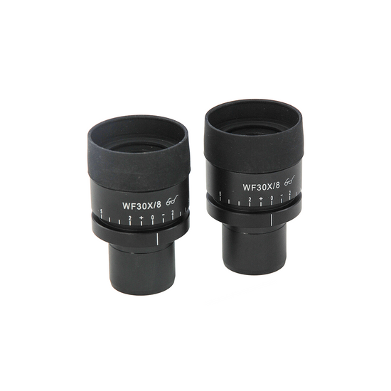 WF 30X Widefield Focusable Microscope Eyepieces, High Eyepoint, 30mm, FOV 8mm, Adjustable Diopter (Pair)