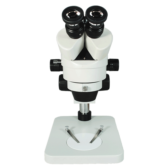 7X-45X Widefield Zoom Stereo Microscope, Trinocular, Post Stand (Height 250mm)