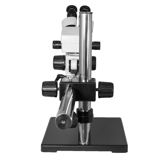 7X-45X Widefield Zoom Stereo Microscope, Binocular, Single Arm Boom Stand (Siedentopf)