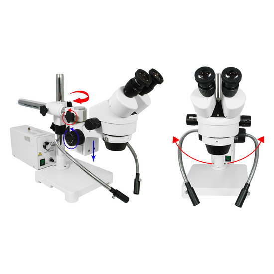 7-45X Halogen Light Boom Stand Binocular Zoom Stereo Microscope SZ02010426