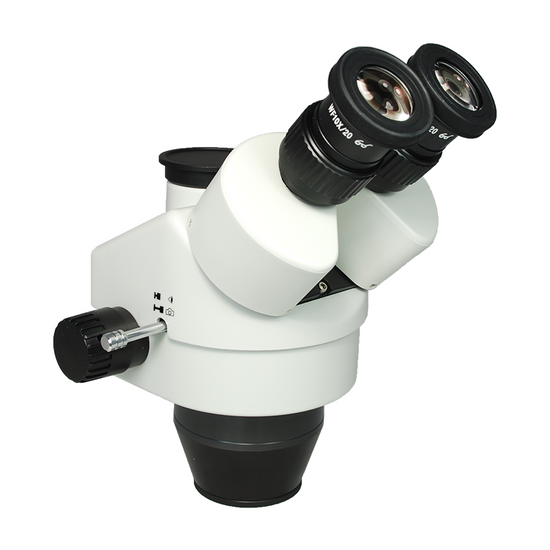 7-45X Zoom Stereo Microscope Head, Trinocular, Field of View 20mm Working Distance 100mm SZ05031132