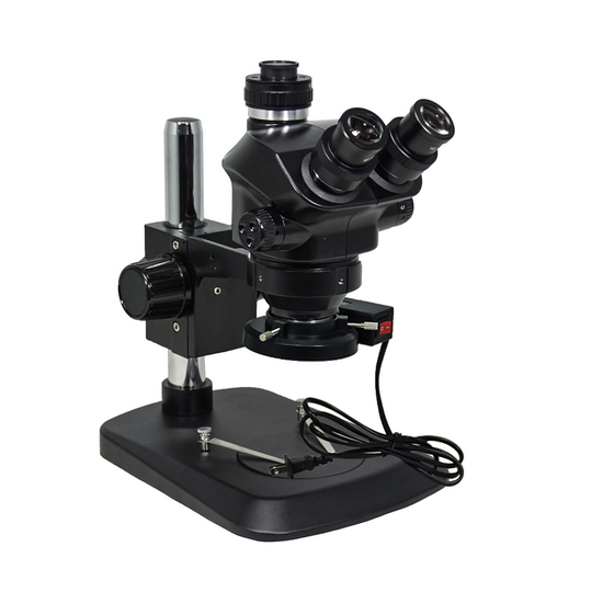 7-50X ESD Safe Post Stand Fluorescence Light Trinocular Zoom Stereo Microscope SZ02090132