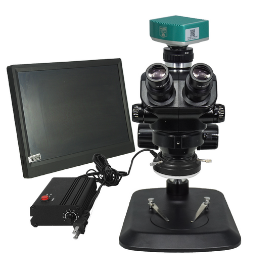 2.0 Megapixels 7-50X CMOS LED Light ESD Safe Post Stand Trinocular Zoom Stereo Microscope SZ02090135