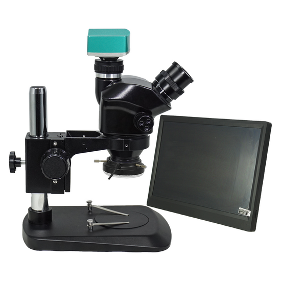 2.0 Megapixels 7-50X CMOS LED Light ESD Safe Post Stand Trinocular Zoom Stereo Microscope SZ02090135