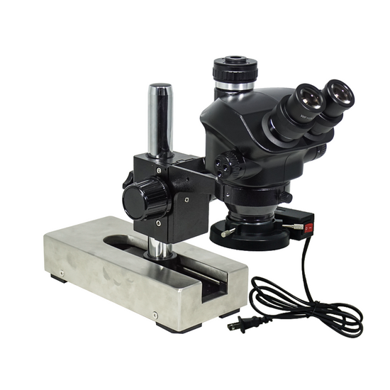 7-50X ESD Safe Gliding Base Stand Fluorescence Light ESD Trinocular Zoom Stereo Microscope SZ02090232