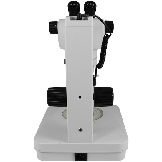 8X-50X Widefield Zoom Stereo Microscope, Binocular, Track Stand (Track Length 300mm) LED Ring Light and Bottom Light, Rectangle Base
