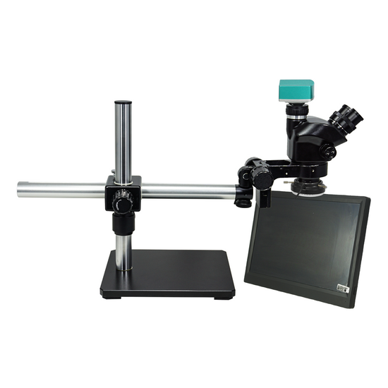 2.0 Megapixels 7-50X CMOS LED Light ESD Safe Boom Stand Trinocular Zoom Stereo Microscope SZ02090455