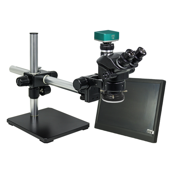 2.0 Megapixels 7-50X CMOS LED Light ESD Safe Boom Stand ESD Trinocular Zoom Stereo Microscope SZ02090455