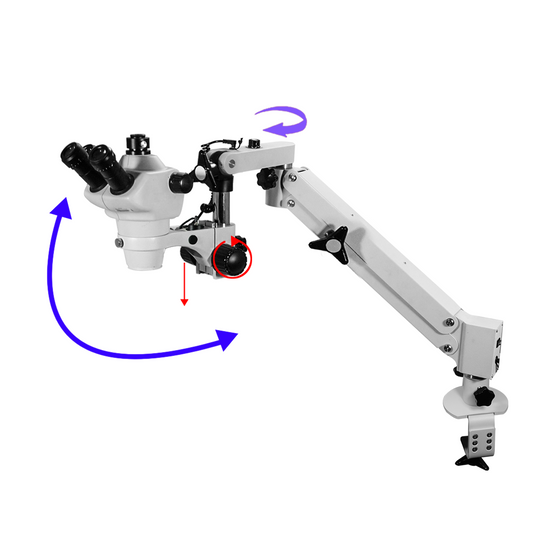 4-50X Pneumatic Arm Trinocular Zoom Stereo Microscope SZ02030751