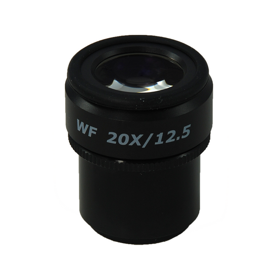 WF 20X Widefield Focusable Microscope Eyepiece with Reticle, Cross Line, High Eyepoint, 30mm, FOV 12.5mm, Adjustable Diopter (One)