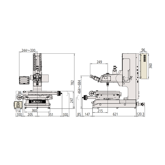 30X LED Dual Illuminated Light XY Stage Travel Distance 200x170mm Measuring Microscope (Motor-Driven Z-Axis Models) Mitutoyo-176-891-13 30X LED Dual Illuminated Light XY Stage Travel Distance 200x170mm Measuring Microscope (Motor-Driven Z-Axis Models) Mitutoyo-176-891-13