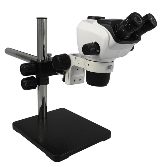6.6X-51X WF Binocular Zoom Stereo Microscope + Boom Cross Arm Stand 76mm E-Arm