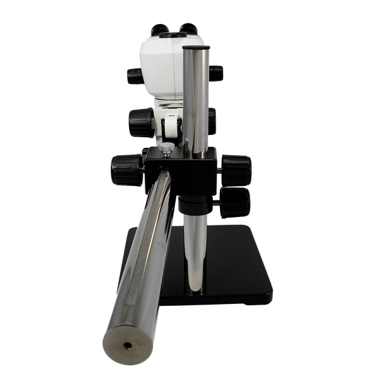 6.6X-51X WF Binocular Zoom Stereo Microscope + Boom Cross Arm Stand 76mm E-Arm