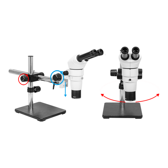 8-65X Boom Stand Binocular Parallel Zoom Stereo Microscope PZ02040126