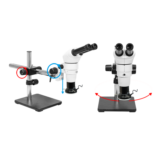 8-65X LED Light Boom Stand Binocular Parallel Zoom Stereo Microscope PZ02040129