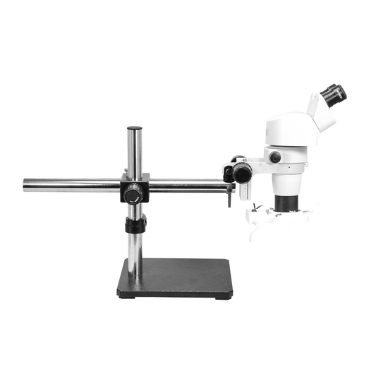 8-50X Boom Stand Fluorescence Light Binocular Parallel Zoom Stereo Microscope PZ02040441