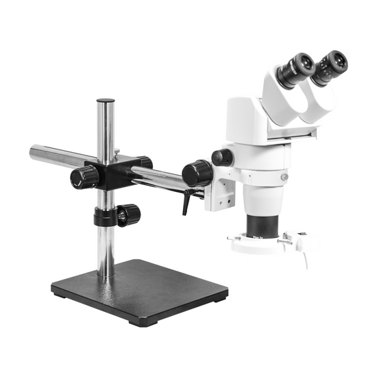 8-80X Boom Stand Fluorescence Light Binocular Parallel Zoom Stereo Microscope PZ02040443