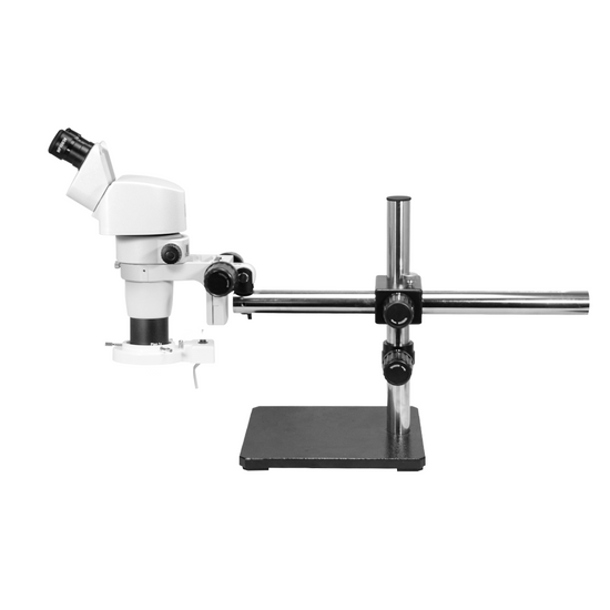 8-80X Boom Stand Fluorescence Light Binocular Parallel Zoom Stereo Microscope PZ02040443