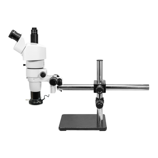 8-65X LED Light Boom Stand Trinocular Parallel Zoom Stereo Microscope PZ02040452